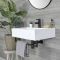 Basin and Towel Rail set - choice of basin size and towel rail finish