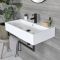 Basin and Towel Rail set - choice of basin size and towel rail finish