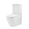 Milano Overton - Modern Close Coupled Toilet with Soft Close Seat and Chrome Flush Button