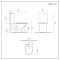 Milano Elements - Modern Close Coupled Toilet with Soft Close Seat - Choice of Finish