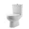 Milano Ballam - Modern S-Trap Close Coupled Toilet with Soft Close Seat - Choice of Flush Button Finish