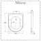 Milano Rivington - White Soft Close Quick Release Top Fix Toilet Seat