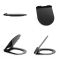 Milano Nero - Black Soft Close Quick Release Top Fix Toilet Seat