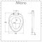 Milano Mellor - White Soft Close Top Fix Toilet Seat