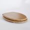 Milano Richmond - Traditional Oak Soft Close Toilet Seat with Black Hinges