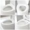 Milano Altham - White Modern Round Rimless Wall Hung Toilet with Soft Close Seat