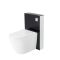 Milano Arca - Black 500mm Compact WC Unit with Back to Wall Japanese Bidet Toilet