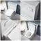 Milano Arca - White 500mm Back to Wall Complete WC Unit with Back to Wall Toilet and Soft Close Seat