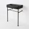 750x420 Ceramic Basin with Washstand - Black