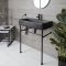 Milano Nero - 750mm Black Basin with Washstand