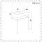750x420 Ceramic Basin with Washstand - Black