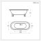 Milano Legend - 1780mm x 825mm Double Ended Roll Top Freestanding Bath with Choice of Feet