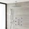 Milano Arvo - Chrome Thermostatic Shower with Diverter, Shower Head, Hand Shower, Body Jets and Riser Rail (3 Outlet)