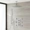 Milano Arvo - Chrome Thermostatic Shower with Diverter, Shower Head, Hand Shower, Body Jets and Riser Rail (3 Outlet)