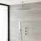Milano Arvo - Chrome Thermostatic Shower with Ceiling Mounted Shower Head and Hand Shower (2 Outlet)