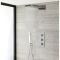 Milano Arvo - Chrome Thermostatic Shower with Diverter, Waterblade Shower Head and Hand Shower (3 Outlet)