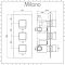 Milano Arvo - Chrome Thermostatic Shower with Diverter, Waterblade Shower Head and Hand Shower (3 Outlet)