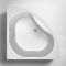 Milano Newby - White Modern Reversible Corner Bath with Panel - 1350mm x 1350mm