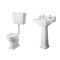 Milano Carlton - Freestanding Slipper Bath Suite, Low Level WC inc Brassware