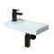 Milano Elswick - Modern Rectangular Wall Hung Cloakroom Basin - 440mm x 235mm (1 Tap-Hole) - Choice of Tap and Trap Finish