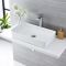 Milano Rivington - White Modern Rectangular Countertop Basin - 600mm x 340mm (No Tap-Holes)