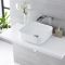Milano Longton - White Modern Square Countertop Basin - 400mm x 400mm (No Tap-Holes)