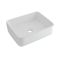 Milano Rivington - White Modern Rectangular Countertop Basin and High Rise Mixer Tap - 480mm x 370mm