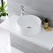 Milano Ballam - White Modern Round Countertop Basin - 400mm x 400mm (No Tap-Holes)