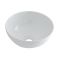 Milano Irwell - White Modern Round Countertop Basin with Wall Mounted Mixer Tap - 320mm x 320mm