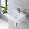 Milano Farington - White Modern Rectangular Wall Hung Basin - 400mm x 295mm (1 Tap-Hole)