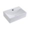 Milano Elswick - White Modern Rectangular Wall Hung Basin - 360mm x 250mm (1 Tap-Hole)