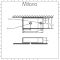 Milano Dalton - White Modern Rectangular Countertop Basin - 400mm x 220mm (1 Tap-Hole)
