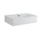 Milano Elswick - White Modern Rectangular Wall Hung Basin - 605mm x 430mm (1 Tap-Hole)