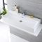Milano Elswick - White Modern Rectangular Countertop Basin with Mono Mixer Tap - 1010mm x 425mm