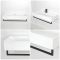 Milano Elswick - White Modern 1010mm x 425mm Rectangular Wall Hung Basin with Black Towel Rail