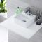 Milano Dalton - White Modern Square Countertop Basin - 280mm x 280mm (1 Tap-Hole)