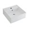 Milano Dalton - White Modern Square Wall Hung Basin - 400mm x 400mm (1 Tap-Hole)