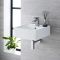 Milano Dalton - White Modern Square Wall Hung Basin - 400mm x 400mm (1 Tap-Hole)