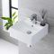 Milano Dalton - White Modern Square Wall Hung Basin - 400mm x 400mm (1 Tap-Hole)