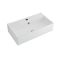 Milano Dalton - White Modern Rectangular Wall Hung Basin - 550mm x 310mm (1 Tap-Hole)