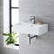 Milano Dalton - White Modern Rectangular Wall Hung Basin - 550mm x 310mm (1 Tap-Hole)