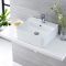 Milano Farington - White Modern Rectangular Wall Hung Basin - 460mm x 420mm (1 Tap-Hole)
