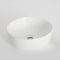Milano Art - White Modern Ribbed Edge Round Countertop Basin - 360mm (No Tap-Holes)