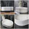Milano Florence - White Fluted Oval Countertop Basin - 490mm x 310mm (No Tap-Holes)