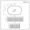 Milano Florence - White Fluted Oval Countertop Basin - 490mm x 310mm (No Tap-Holes)