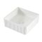 Milano Florence - White Fluted Square Countertop Basin - 380mm (No Tap-Holes)