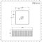 Milano Florence - White Fluted Square Countertop Basin - 380mm (No Tap-Holes)