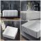 Milano Florence - White Fluted Rectangular Countertop Basin - 500mm x 340mm (No Tap-Holes)