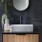 Milano Florence - White Fluted Rectangular Countertop Basin - 500mm x 340mm (No Tap-Holes)