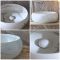 Milano Alden - Marble Effect Round Countertop Basin - 360mm (No Tap Holes)